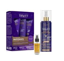 Kit Home Care Trivitt Fluído Matizante & Reparador De Pontas ou Power Oil 30ml (indicado p/ cabelos loiros)