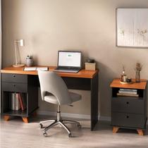 Kit Home Office 2 Peças Escrivaninha Sky e Gaveteiro Day com Gavetas