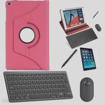 Kit Home Office Capa 360 Rosa Teclado, Mouse, Stylus Compativel Samsung Galaxy Tab Tab S10 FE 10.9"/S9 FE 10.9"/Tab S9