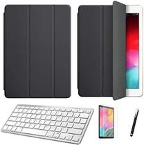 Kit Home Office Capa Smart Case compatível com Galaxy Tab S10 Fe S9 Fe S9 11 Pol Cor Preto Caneta e Teclado Preto