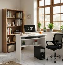 Kit Home Office Estiloso com Mesa Moderna Cadeira Confortável Kit Home Office Estiloso com Mesa Moderna Cadeira Confortável