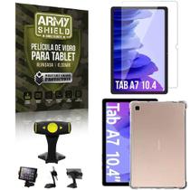 Kit Home Office Tablet Samsung A7 10.4 T500/T505 + Suporte + Capinha Silicone Transparente + Pelicula Armyshield