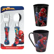 Kit Homem Aranha - Faqueiro com 2 peças e Copo e Caneca