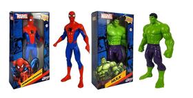 Kit Homem Aranha + Hulk Articulado Licenciado Marvel 22cm - All Seasons Kit Homem Aranha + Hulk Articulado Licenciado Marvel 22cm - All Seasons