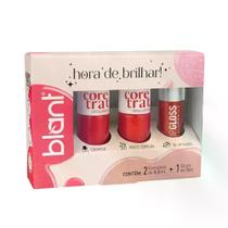 Kit Hora Brilhar Coral Chic Esmalte Mais Lip Gloss Blant Kit Hora Brilhar Coral Chic Esmalte Mais Lip Gloss Blant