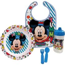 Kit Hora da Papinha Mickey Disney Babador/Prato/Talher e Copo - Baby Go Kit Hora da Papinha Mickey Disney Babador/Prato/Talher e Copo - Baby Go