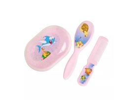 Kit Hora Do Banho Do Bebê Saboneteira E Escovas - Milla