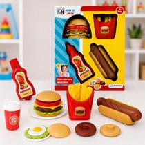 Kit Hora do Lanche Creative Fun Hambúrguer Multikids Kit Hora do Lanche Creative Fun Hambúrguer Multikids