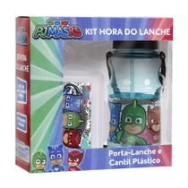 Kit Hora do Lanche (Garrafa + Porta-Lanche) - PJ Masks - DERMIWIL