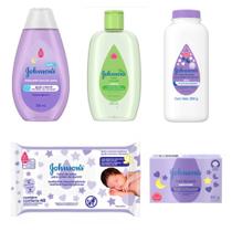 Kit Hora Do Sono Johnsons Baby Talco+colon+sab Liq+sab+lenço