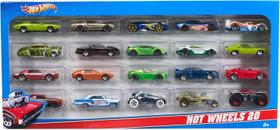Kit Hot Wheels com 20 Carrinhos Sortidos Brinquedo Infantil Colecionável, Presente Perfeito para Meninos