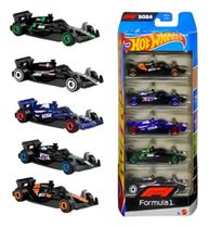 Kit Hot Wheels F1 2024 JGF58 Pack 5 Carros Original Mattel 1:64