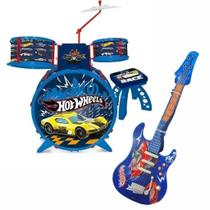 Kit Hot Wheels Instrumentos Musicais Radical Bateria e Guitarra Infantil - Fun