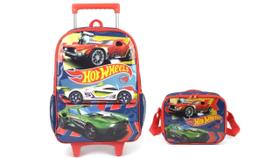 Kit Hot Wheels Original Mochila De Rodinha + Lancheira