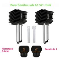 Kit Hotend A1 Mini Com Bico De 0.4mm (2 Peças) Substituição De Extrusora De Alta Temperatura Para Kit Hotend A1 Mini Com Bico De 0.4mm (2 Peças) Substituição De Extrusora De Alta Temperatura Para