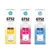 Kit HP Refil Tinta 3 Cores Original GT52 Amarelo/Magenta/Ciano