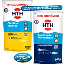 Kit Hth Refil Maxfloc Clarificante e Algicida Manutenção Previne Água Verde Algas Tratamento Limpeza Piscinas Kit Hth Refil Maxfloc Clarificante e Algicida Manutenção Previne Água Verde Algas Tratamento Limpeza Piscinas