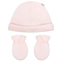 Kit Hug Touca E Luva Hug Encanto Rosa Claro