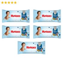 KIT HUGGIES 5 Pacotes de Lenço Umedecido Tripla Proteção - 88Uni