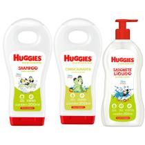 Kit Huggies Chá de camomila Shampoo + Condicionador + Sabonete liquido