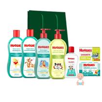 Kit Huggies Higiene Infantil Bebê Extra Suave com Colonia 7 Itens