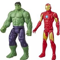 Kit hulk e homem de ferro titan 30cm hasbro original