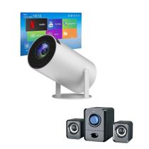 Kit Hy300 Projetor Branco + Caixa De Som
