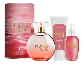 Kit Hydros Feminino Perfume + Body Splash + Sabonete Agua De Cheiro