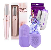 Kit Ice Face Roller Facial + lixa Elétrica e Depilador Facial Kit Ice Face Roller Facial + lixa Elétrica e Depilador Facial