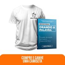 Kit Identidade que Testemunha Devocional Orando a Palavra + Camiseta Cristã Masculina - Ele é o rei