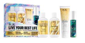 Kit IGK Live Your Best Life com manteiga de karité, algas marinhas vermelhas e óleo de coco