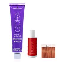 Kit Igora Royal Fashion Lights L77 Cobre E Água Oxigenada