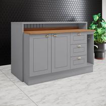 Kit Ilha Gourmet 2 Portas 3 Gavetas com Tampo