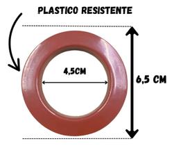 Kit Ilhós Redondo para Cortina 30 Unidades em Plástico para Varão 28mm