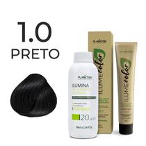 Kit ilume color plancton - 1.0 preto + ilumina ox 20v - 90ml