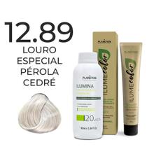 Kit ilume color plancton - 12.89 louro especial pérola cedré + ilumina ox 20v - 90ml
