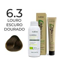 Kit ilume color plancton - 6.3 louro escuro dourado + ilumina ox 20v - 90ml Kit ilume color plancton - 6.3 louro escuro dourado + ilumina ox 20v - 90ml