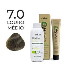 Kit ilume color plancton - 7.0 louro médio + ilumina ox 20v - 90ml