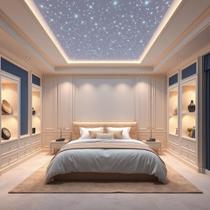 Kit Iluminação 100 Pontos Fonte 6500k Fibra Ótica Led Teto Bivolt Sala e Quarto Infantil