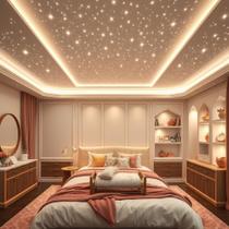 Kit Iluminação Céu Estrelado Mix 150 Pontos RGBW Quarto Bebe