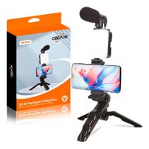 Kit Iluminação Com Microfone Para Fotos E Vídeo Profissional Kit Iluminação Com Microfone Para Fotos E Vídeo Profissional
