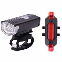 Kit iluminação e segurança para bike lanterna frontal e dianteira recarregável - X Zhang