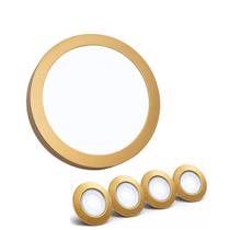 Kit Iluminação LED Dourado 18W Sobrepor + 4 Spots 5W 6500K