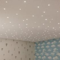 Kit Iluminação Noite Estrelada 120 Pontos Fibra Otica Branca