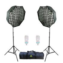 Kit Iluminação Octabox Com Grid Luz Contínua Greika 110V