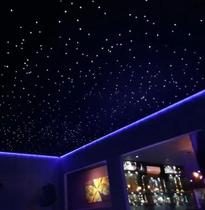 Kit Iluminação Para Céu Com Efeito Estrelado 200 Fibra Otica Noite Estelada Rgb Mix Dormitorio
