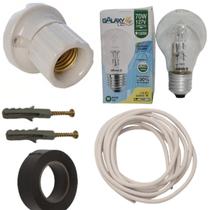 Kit Iluminação Para Churrasqueira Completo Lampada Soquete E Suporte Alta Temperatura