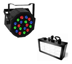 Kit Iluminação Para Festas Dj Balada Jogo D Luz Strob Canhao