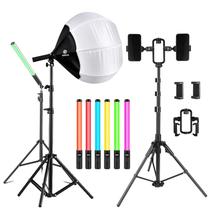 Kit Iluminação Para Live Shop Com Bastão Led Rgb - Creator Plus Kit Iluminação Para Live Shop Com Bastão Led Rgb - Creator Plus