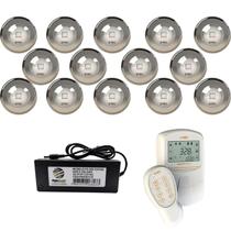 Kit Iluminação Piscina 14 Leds 6w Inox - 224m² + Smart Pool